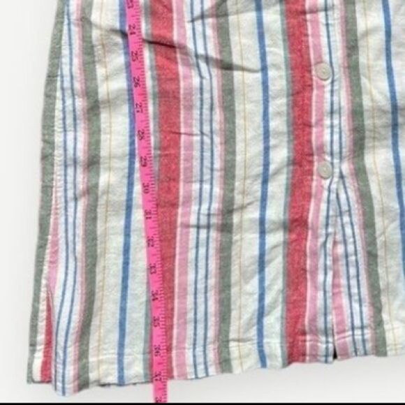 Old Navy Sleeveless Striped Linen Blend Colorful V-Neck Midi Tank Dress. XS. NEW - Picture 5 of 9